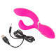 Ярко-розовый вибратор-кролик Bendable Rabbit Vibrator - 19,8 см.
