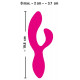 Ярко-розовый вибратор-кролик Bendable Rabbit Vibrator - 19,8 см.