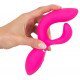 Ярко-розовый вибратор-кролик Bendable Rabbit Vibrator - 19,8 см.