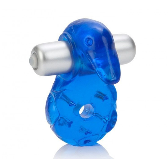 Синее эрекционное кольцо с утенком Micro Vibe Arouser Power Duckie