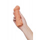 Телесная закрытая насадка с шершавой головкой Cock Sleeve 007 Size M - 15,6 см.