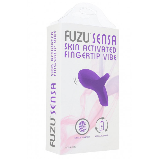 Сиреневый сенсорный вибромассажёр на палец Fuzu Sensa
