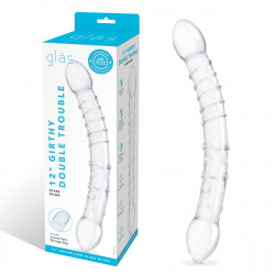 Двусторонний стеклянный фаллоимитатор 12’’ Girthy Double Trouble Glass Dildo - 30 см. Двусторонний стеклянный фаллоимитатор 12’’ Girthy Double Trouble Glass Dildo - 30 см.