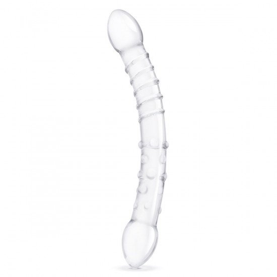 Двусторонний стеклянный фаллоимитатор 12’’ Girthy Double Trouble Glass Dildo - 30 см.
