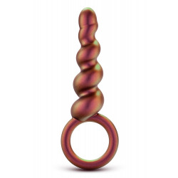 Коричневый анальный стимулятор Spiral Loop Copper Anal Plug - 13,3 см.