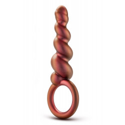 Коричневый анальный стимулятор Spiral Loop Copper Anal Plug - 13,3 см.