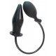 Черный анальный стимулятор с расширением Pumpn Play Plug - 12 см.