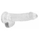 Прозрачный фаллоимитатор Realrock Crystal Clear 9 inch - 25 см.