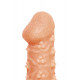 Телесная закрытая насадка с пучками шишечек Cock Sleeve 009 Size S - 13,8 см.
