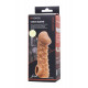 Телесная закрытая насадка с пучками шишечек Cock Sleeve 009 Size S - 13,8 см.