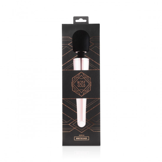 Черно-розовый вибромассажер Nouveau Wand Massager - 30 см.