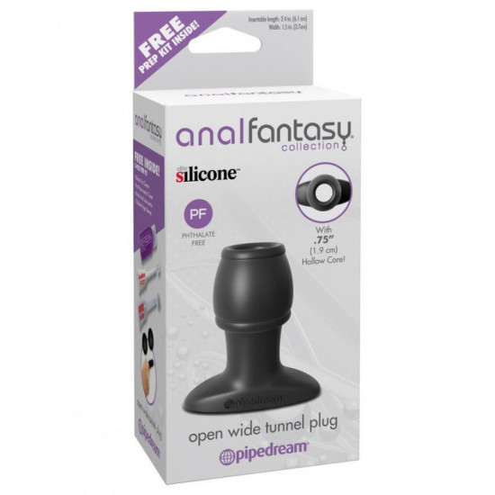 Открытая анальная пробка Anal Fantasy Collection Open Wide Tunnel Plug - 7,2 см.