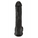 Чёрный фаллоимитатор на присоске 13  Cock with Balls - 35,6 см.