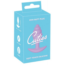 Фиолетовая анальная втулка Mini Butt Plug - 7,5 см.