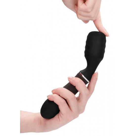 Черный универсальный вибратор с электростимуляцией Electro Vibrating Wand