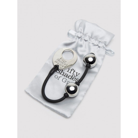 Серебристые шарики Inner Goddess Mini Silver Pleasure Balls 85g на черном силиконовом шнурке Серебристые шарики Inner Goddess Mini Silver Pleasure Balls 85g на черном силиконовом шнурке