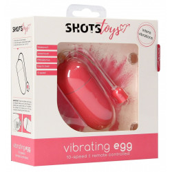 Розовое гладкое виброяйцо Vibrating Egg - 8 см.