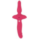 Розовый двусторонний вибратор 2in1 Vibrator   Butt Plug