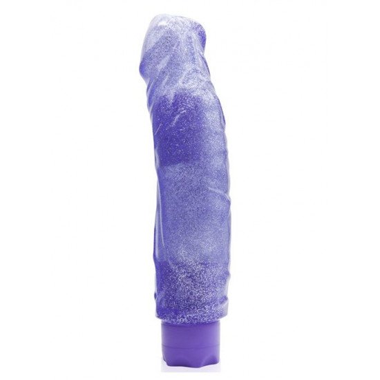 Фиолетовый водонепроницаемый вибратор JELLY JOY SWEET MOVE MULTI-SPEED VIBE - 20 см.
