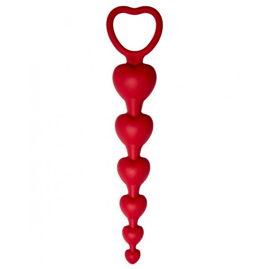 Бордовая анальная цепочка Love Beam - 19 см.