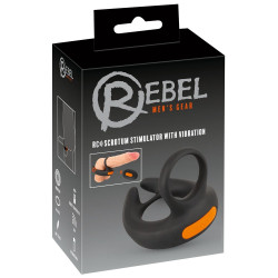 Черный вибростимулятор мошонки RC Scrotum Stimulator with Vibration
