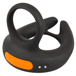 Черный вибростимулятор мошонки RC Scrotum Stimulator with Vibration
