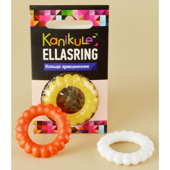 Цветное рельефное эрекционное кольцо Ellasring
