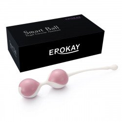 Бело-розовые вагинальные шарики Erokay