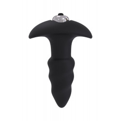 Черная анальная вибровтулка Single Speed Love Arrow Plug - 9,8 см.