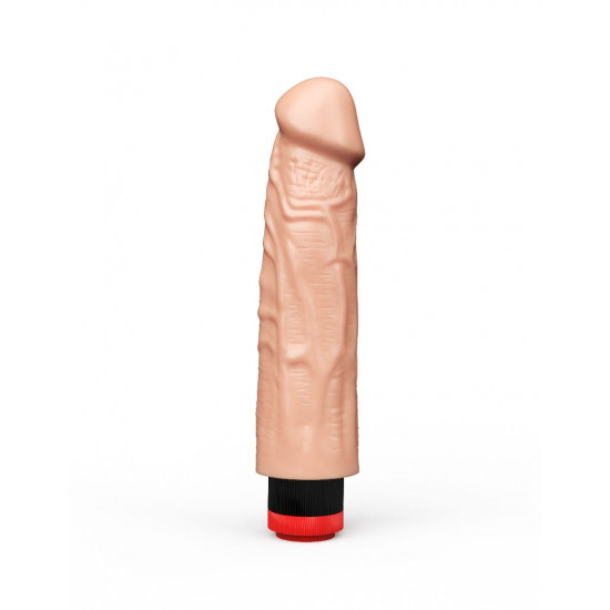 Гелевый вибратор с чётко прорисованной головкой - 22 см.