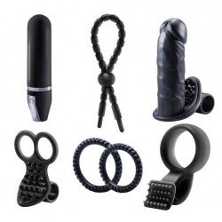 Черный вибронабор для двоих TUTTI BOX KIT SET