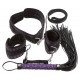 Чёрно-фиолетовый набор для бондажа Bondage Set