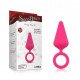 Розовая анальная пробка с кольцом Candy Plug M - 10,1 см.