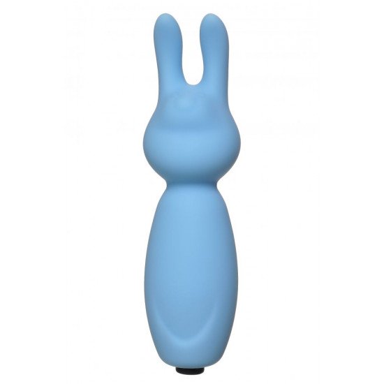 Голубой мини-вибратор Emotions Funny Bunny