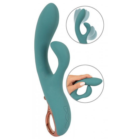 Бирюзовый вибратор-кролик The Magician Rabbit Vibrator - 22,5 см.