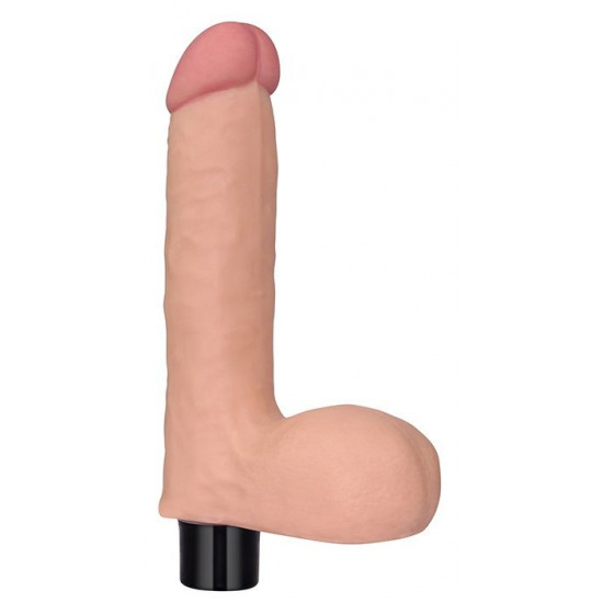 Телесный вибромассажер-реалистик Real Softee Cock 8 - 17 см.