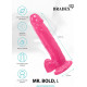 Розовый реалистичный фаллоимитатор Mr. Bold L - 18,5 см.