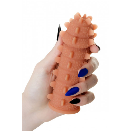 Насадка на фаллос с шипами и продолговатыми бугорками Extreme Sleeve 004 S-size - 12,7 см.