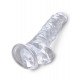Прозрачный фаллоимитатор 8  Cock with Balls - 22,2 см.