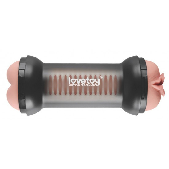 Телесный двусторонний мастурбатор Training Master Double Side Stroker Pussy and Anus