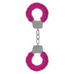 Розовые пушистые наручники OUCH! Pink