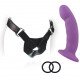 Изогнутый фаллоимитатор с креплением на регулируемом поясе ADVANCED HARNESS KIT WITH CICI - 15 см.
