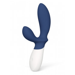 Синий вибромассажер простаты Lelo Loki Wave 2 - 19,6 см.