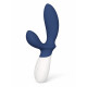 Синий вибромассажер простаты Lelo Loki Wave 2 - 19,6 см.