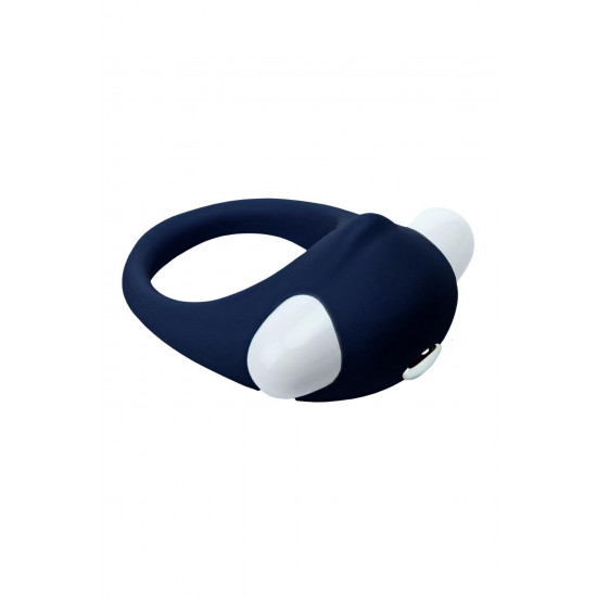 Гладкое синее эрекционное виброкольцо Stimu Ring