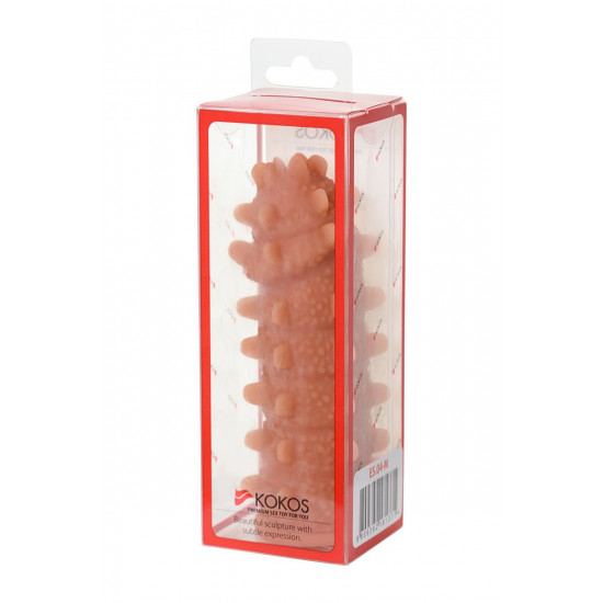 Насадка на фаллос с шипами и продолговатыми бугорками Extreme Sleeve 004 M-size - 14,7 см.