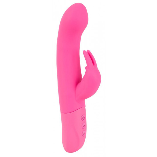 Розовый вибратор-кролик Rechargeable G-Spot Vibe - 23,5 см.