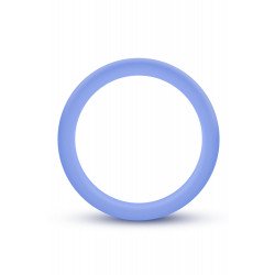 Голубое люминесцентное кольцо Silicone Glo Cock Ring