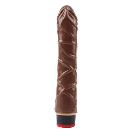 Коричневый вибратор-реалистик 9” Vibe Cock - 21,5 см.