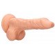 Телесный фаллоимитатор Realistic Dildo With Balls - 23 см.